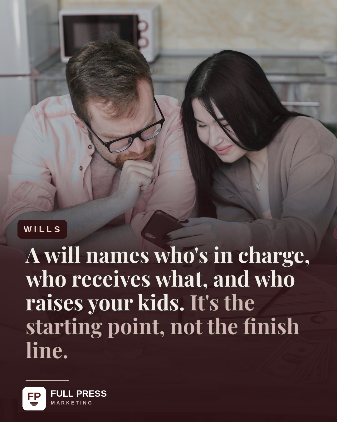 Client explainer series, slide 3 of 9: Wills.