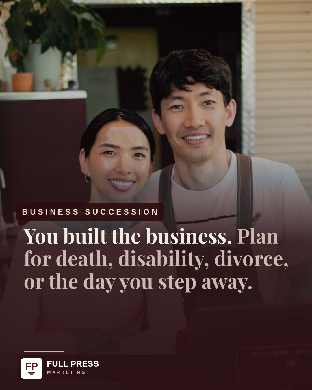 Client explainer series, slide 6 of 9: Business succession.